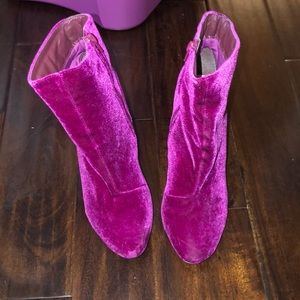 Pink Velvet boots
